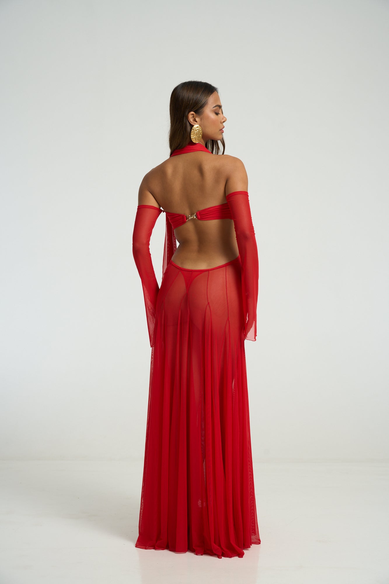 The Athena Dress - Crimson Flame